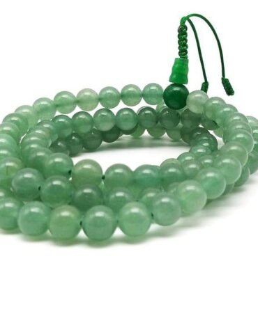 Green Aventurine Mala Beads Necklace – Beads for Prosperity and Healing